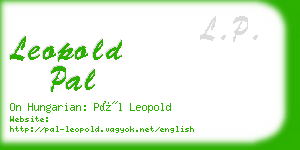 leopold pal business card